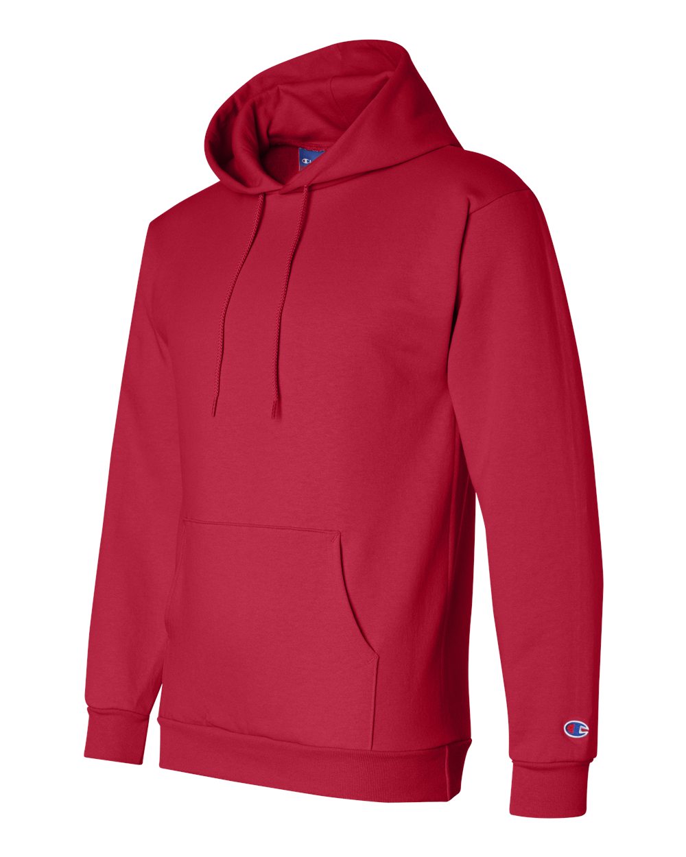 Men's Powerblend® Hooded Sweatshirt - Side - B22884703 - Scarlet