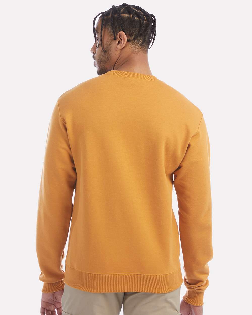 Men's Powerblend® Crewneck Sweatshirt - OnModelBack - B21284143 - Gold Glint