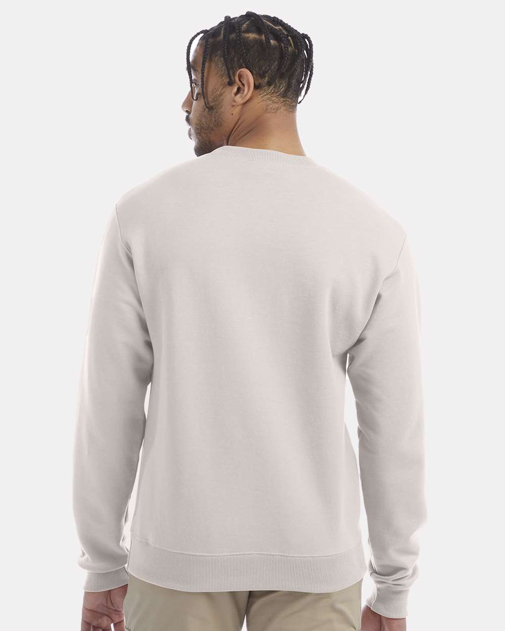 Men's Powerblend® Crewneck Sweatshirt - OnModelBack - B21284313 - Body Blush