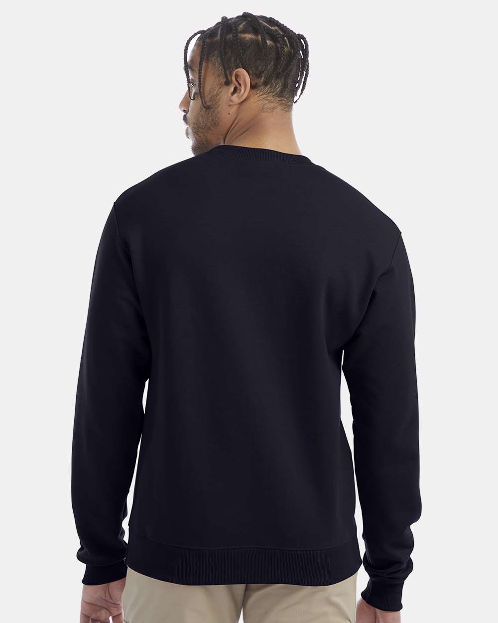 Men's Powerblend® Crewneck Sweatshirt - OnModelBack - B21284653 - Navy