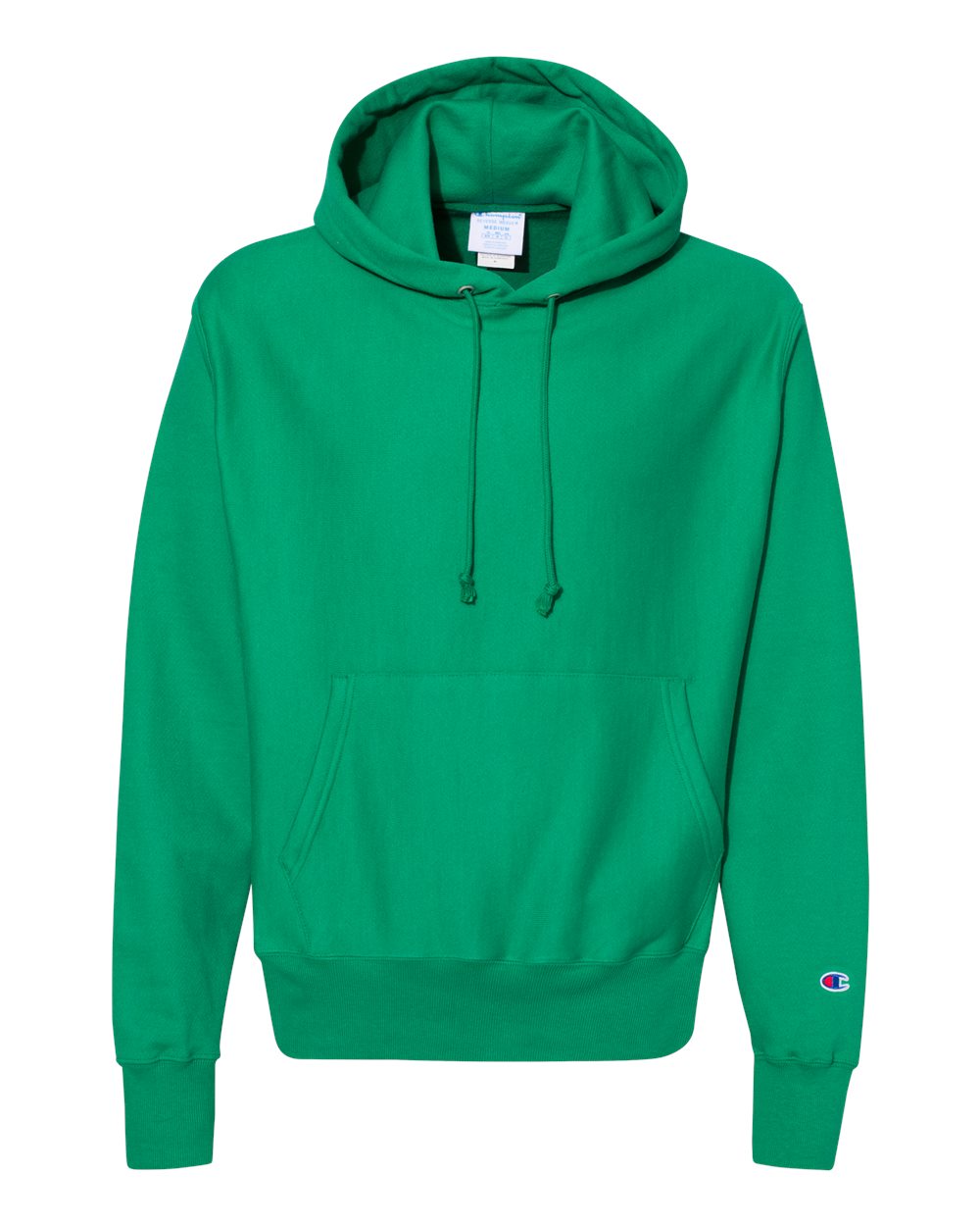 Unisex Reverse Weave® Hooded Sweatshirt - Front - B20484173 - Kelly Green