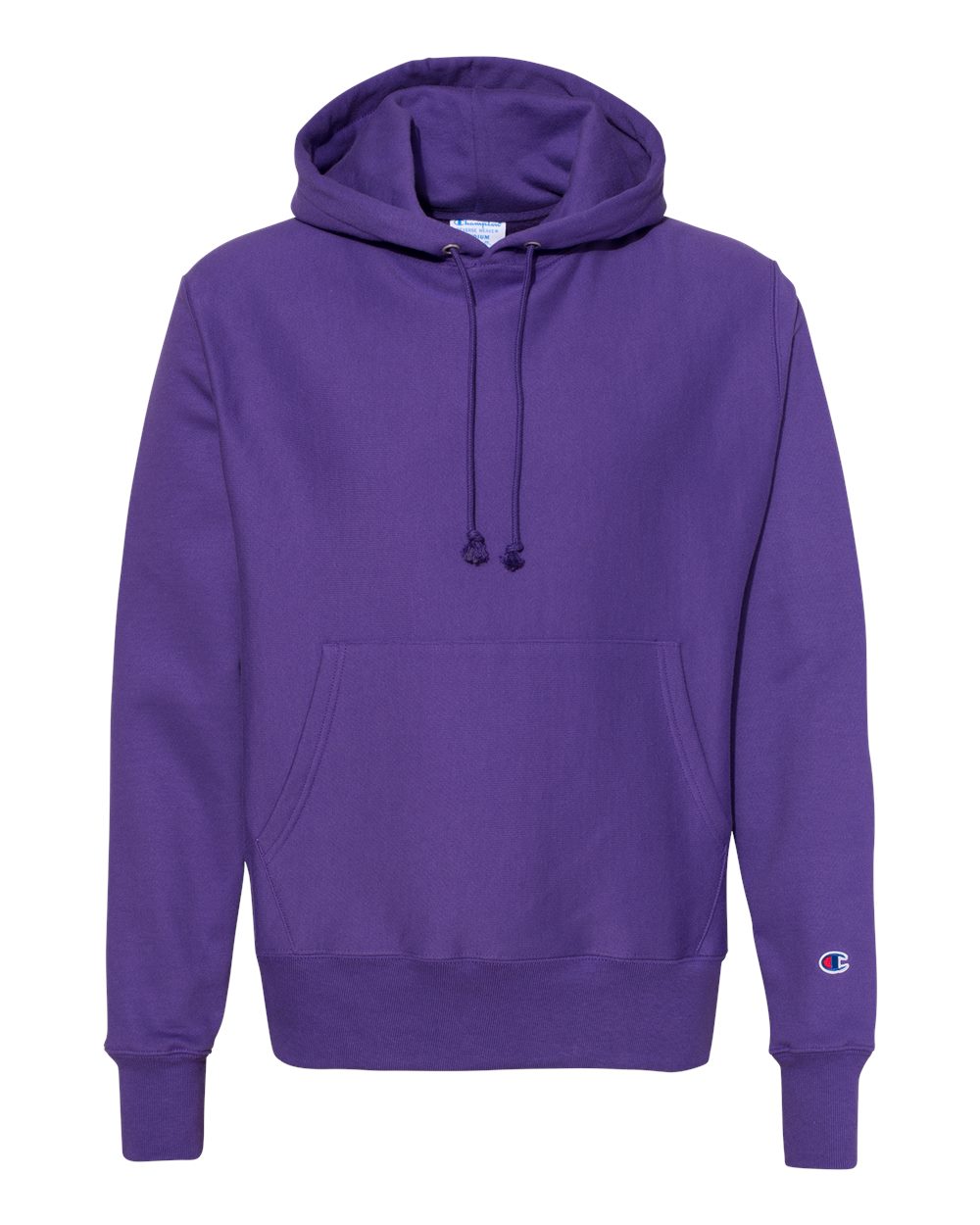 Unisex Reverse Weave® Hooded Sweatshirt - Front - B20484673 - Purple