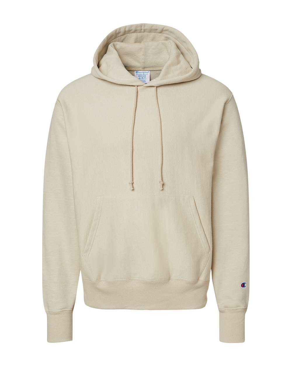 Unisex Reverse Weave® Hooded Sweatshirt - Front - B20484733 - Sand