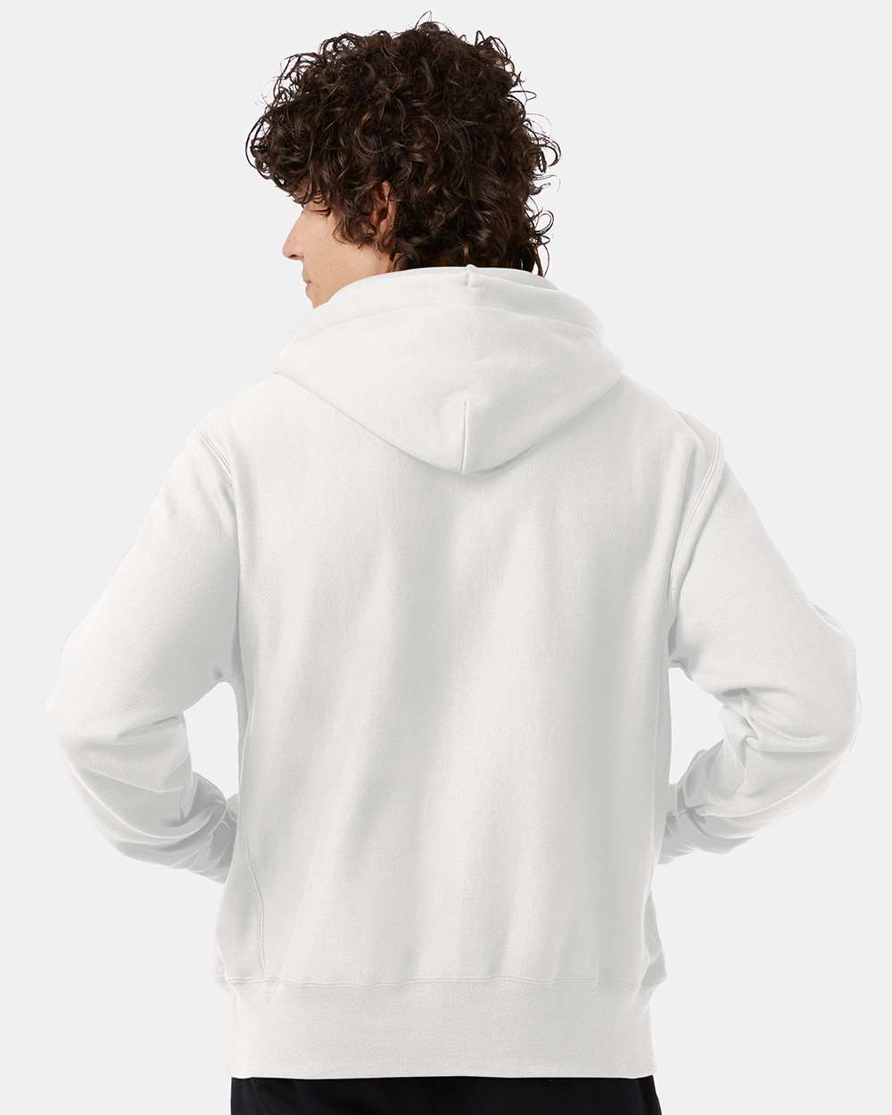Unisex Reverse Weave® Hooded Sweatshirt - OnModelBack - B20484003 - White