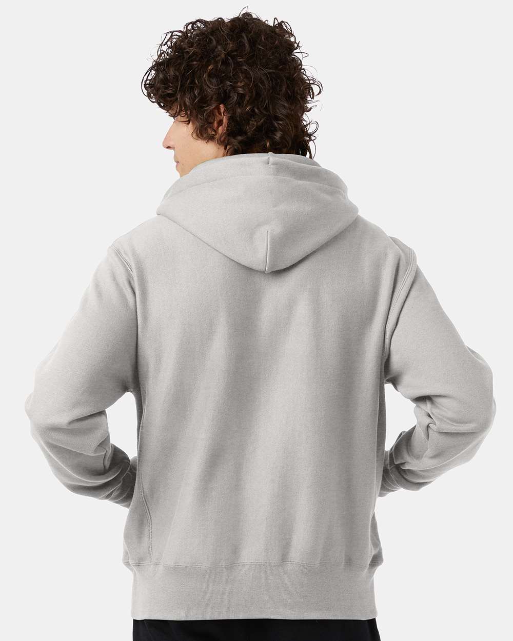 Unisex Reverse Weave® Hooded Sweatshirt - OnModelBack - B20484353 - Silver Grey