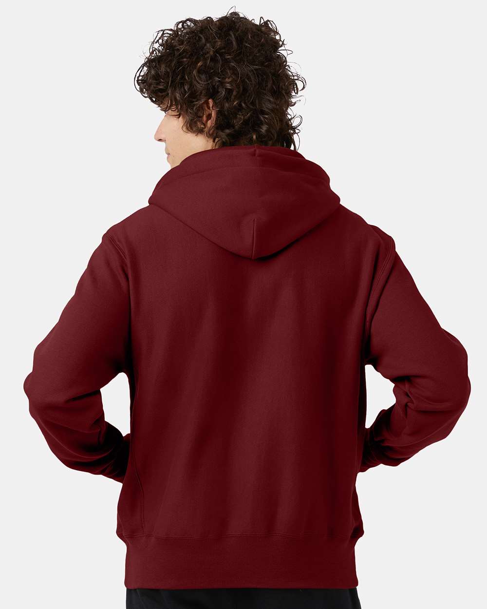 Unisex Reverse Weave® Hooded Sweatshirt - OnModelBack - B20484523 - Cardinal