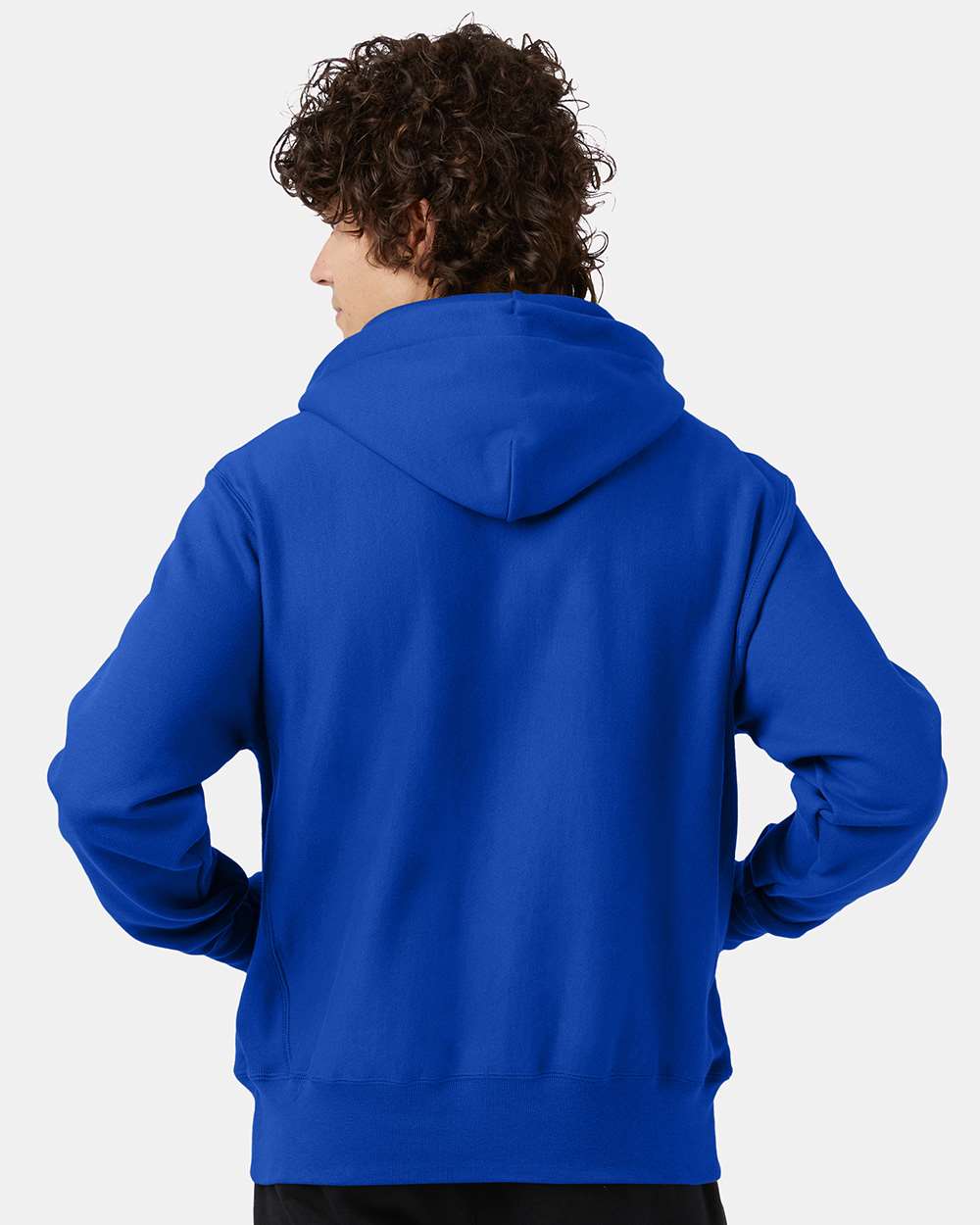 Unisex Reverse Weave® Hooded Sweatshirt - OnModelBack - B20484753 - Athletic Royal