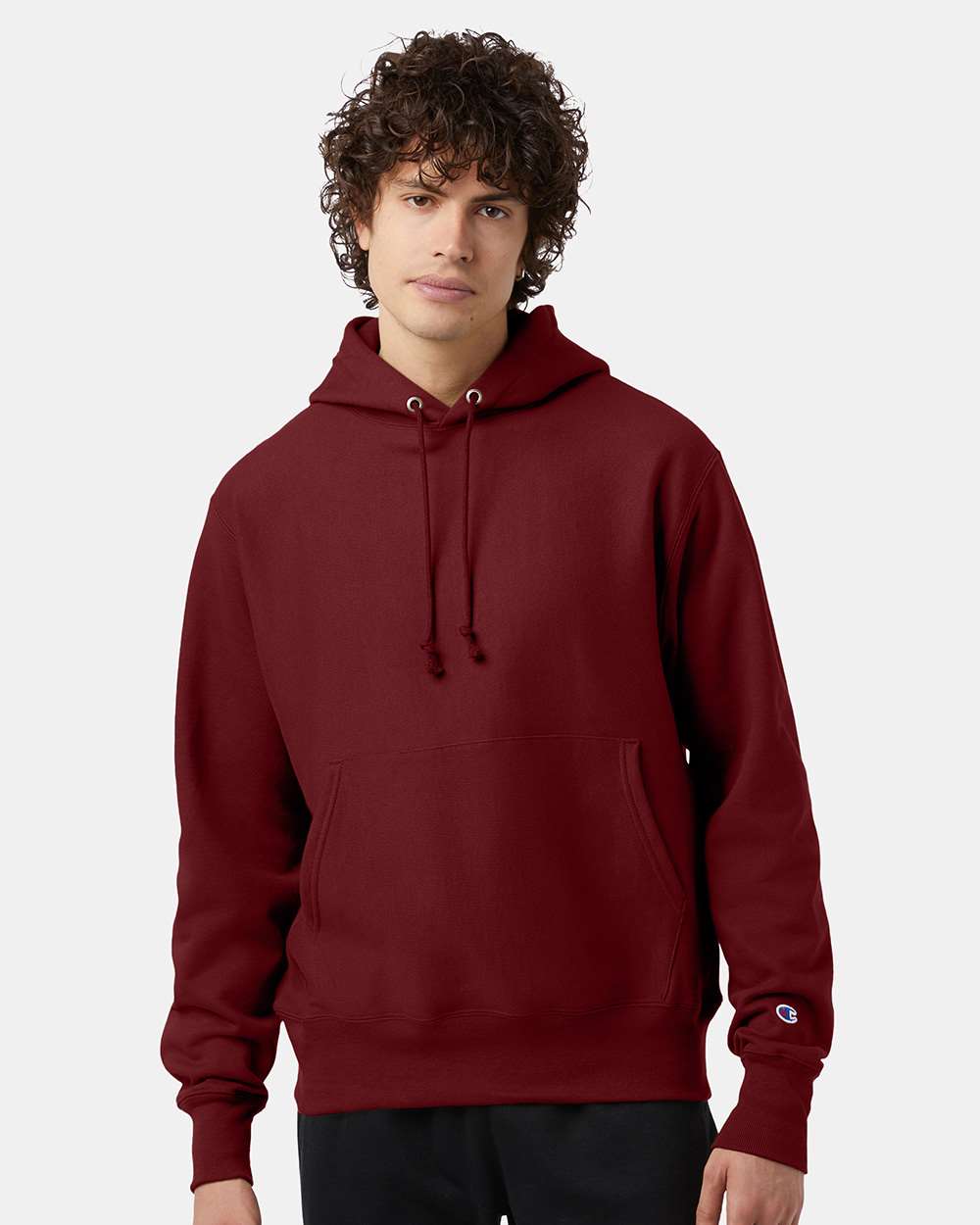Unisex Reverse Weave® Hooded Sweatshirt - OnModelFront - B20484523 - Cardinal