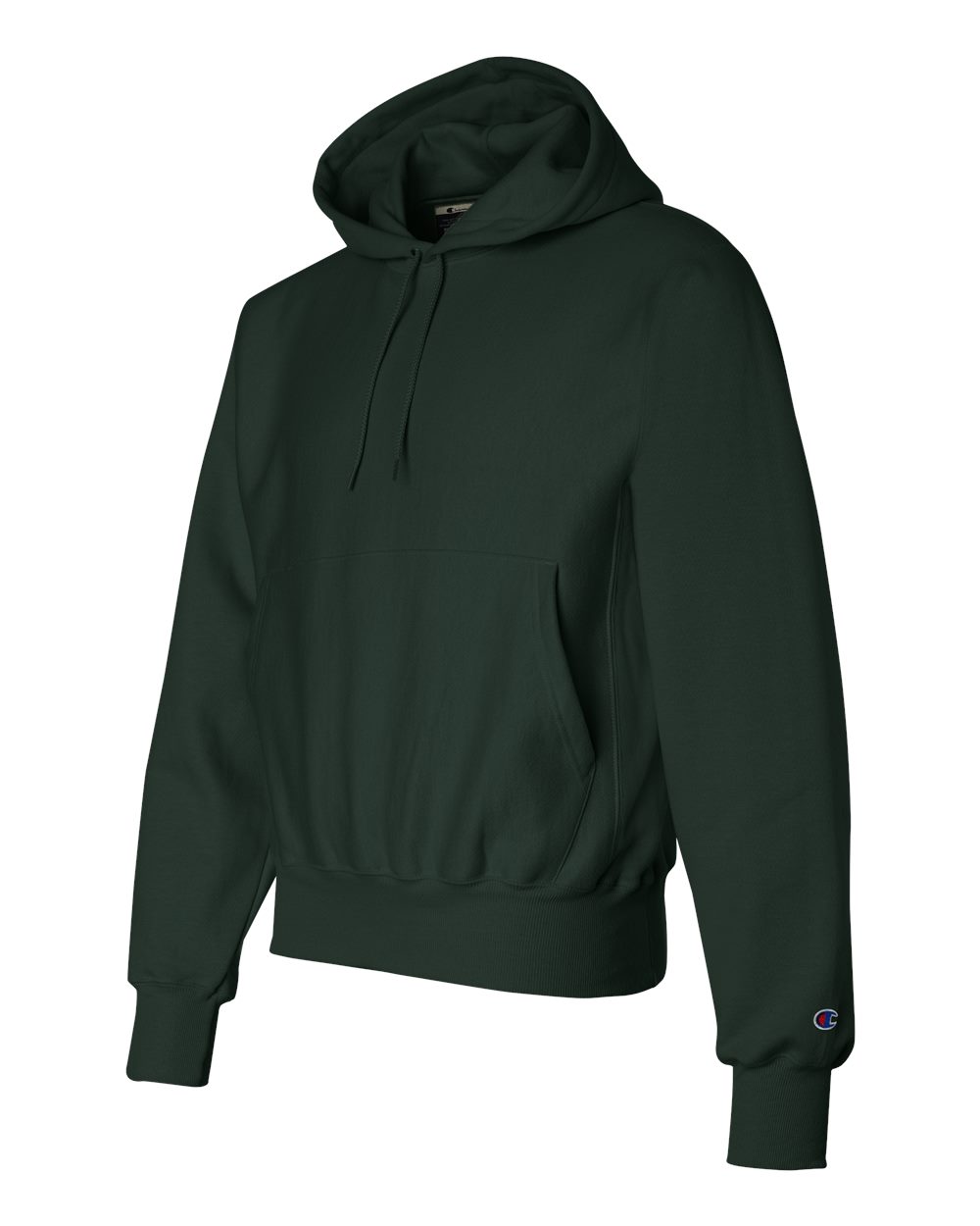 Unisex Reverse Weave® Hooded Sweatshirt - Side - B20484193 - Dark Green