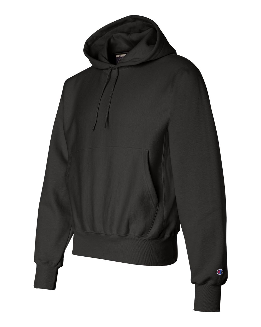 Unisex Reverse Weave® Hooded Sweatshirt - Side - B20484503 - Black