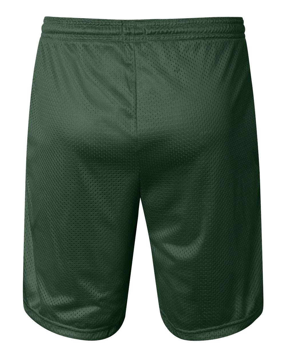 Men's Polyester Mesh 9" Shorts with Pockets - Back - B09084193 - Athletic Dark Green