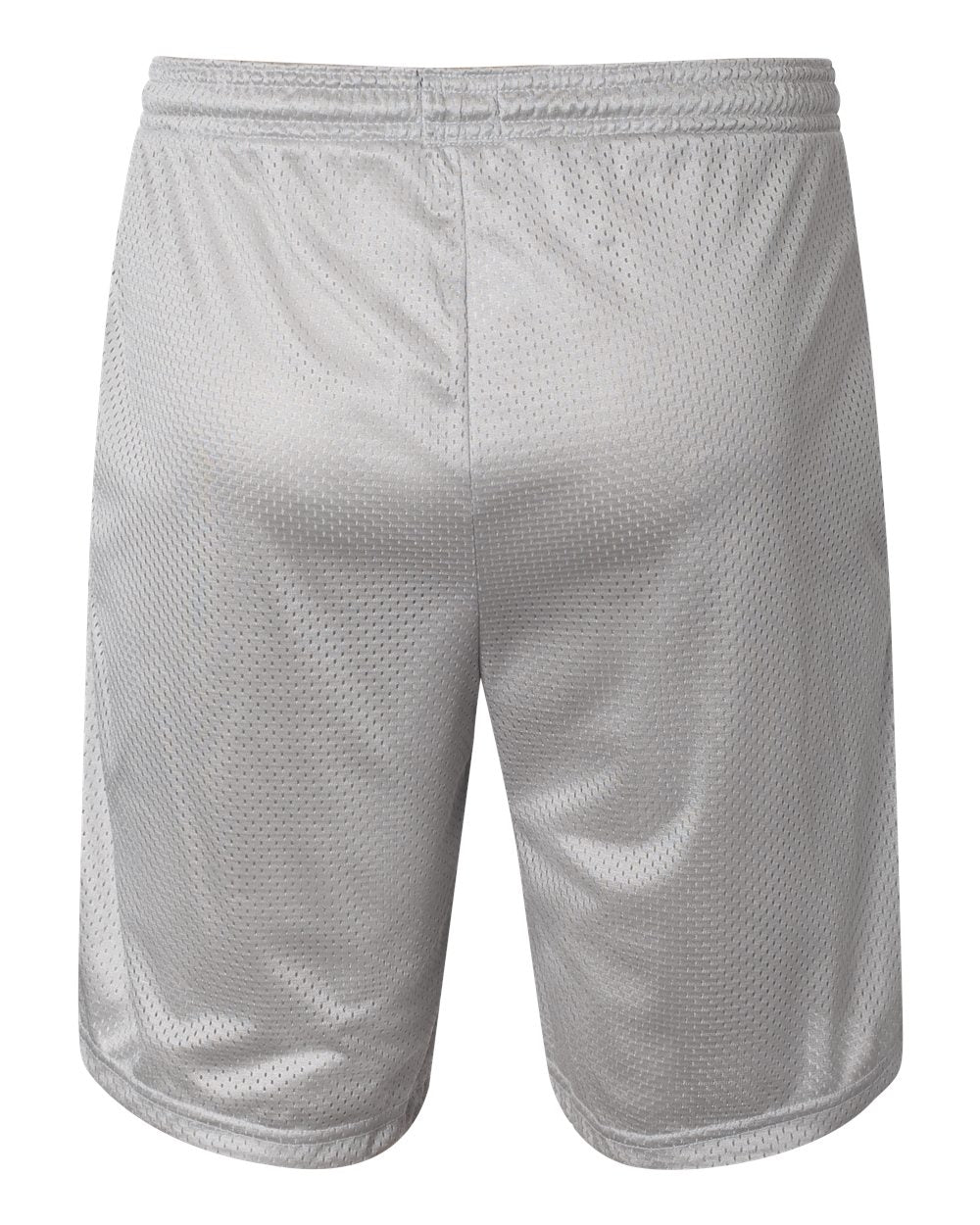 Men's Polyester Mesh 9" Shorts with Pockets - Back - B09084583 - Athletic Grey