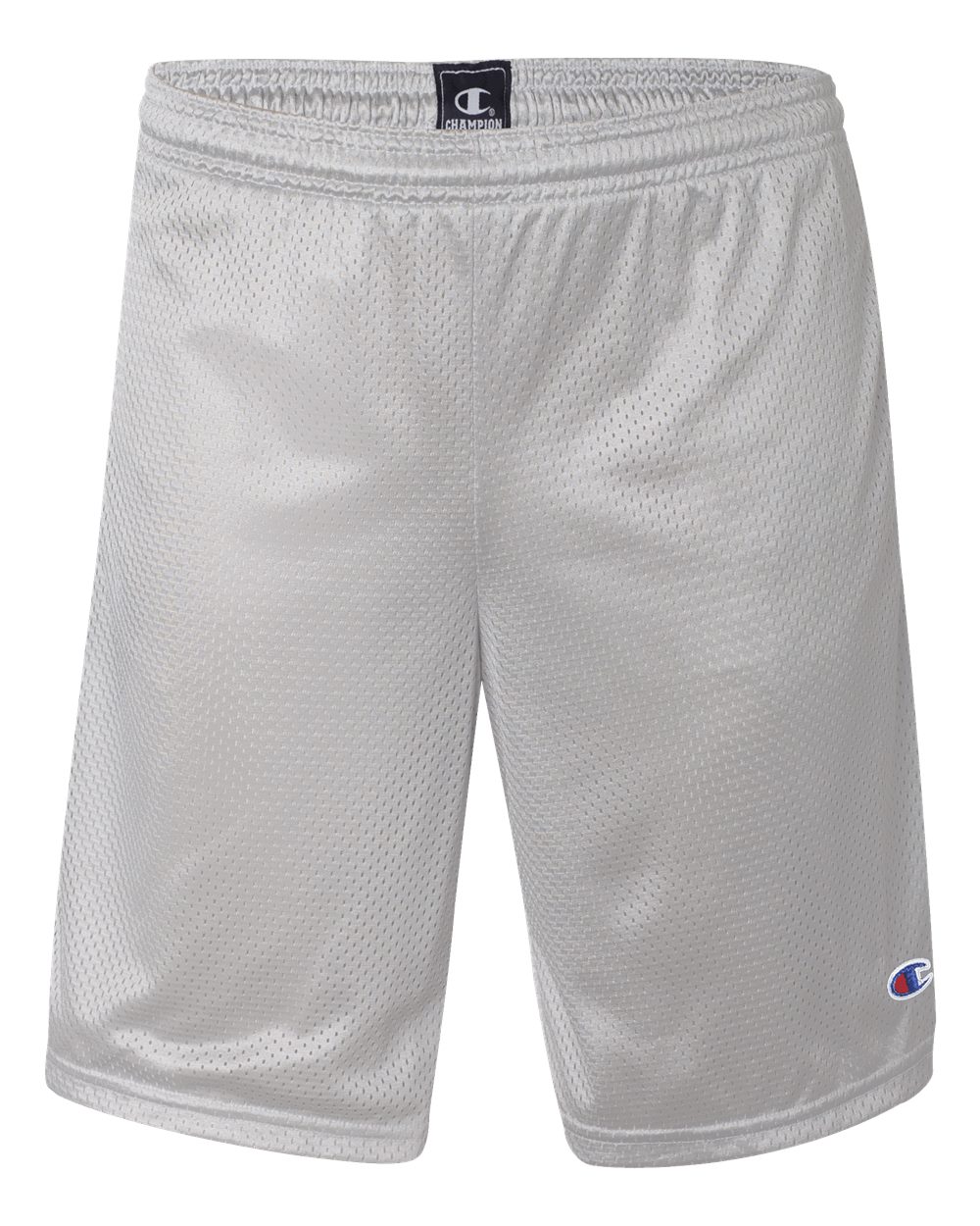 Men's Polyester Mesh 9" Shorts with Pockets - Front - B09084583 - Athletic Grey