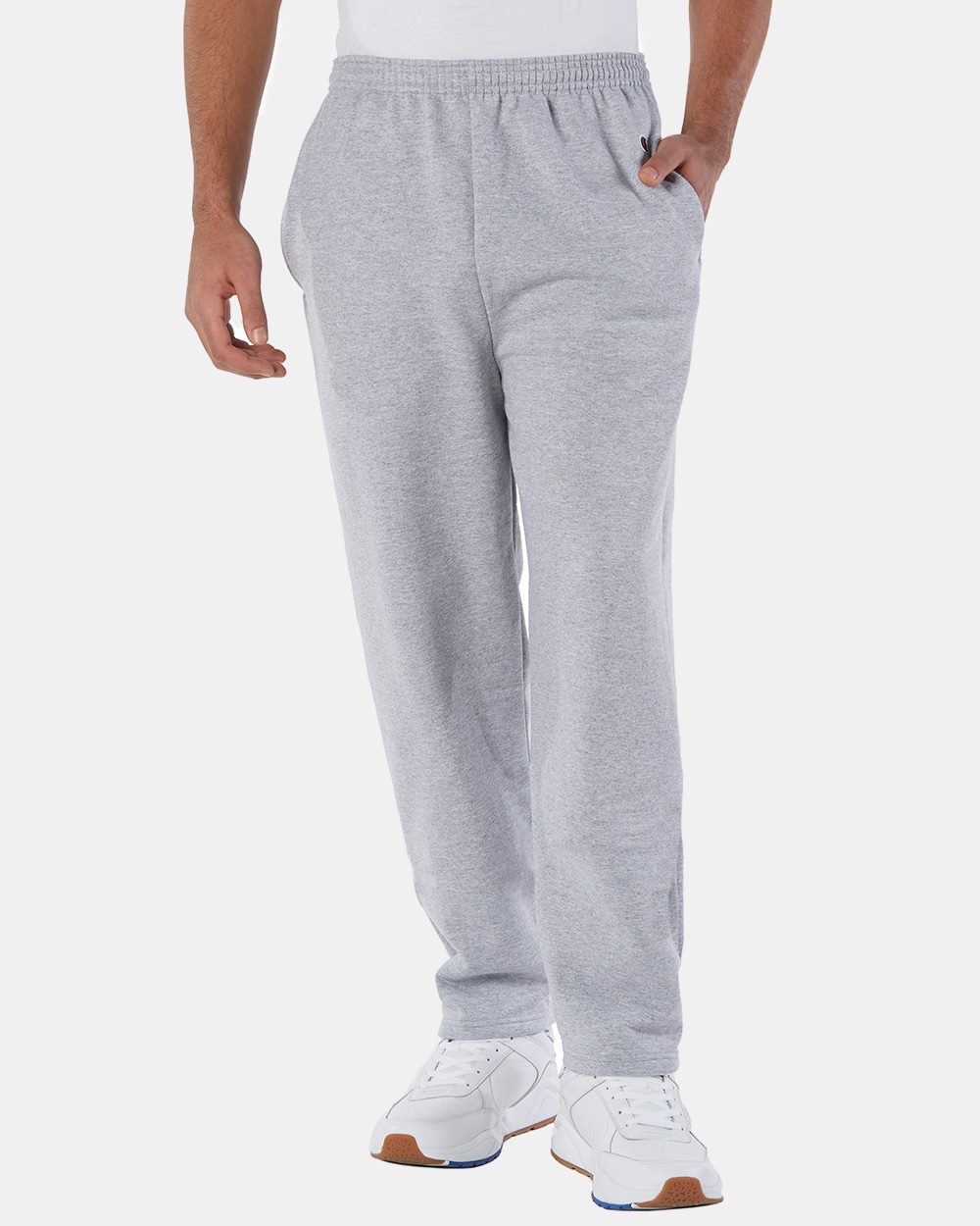 Men's Powerblend® Open-Bottom Sweatpants with Pockets - styleImage