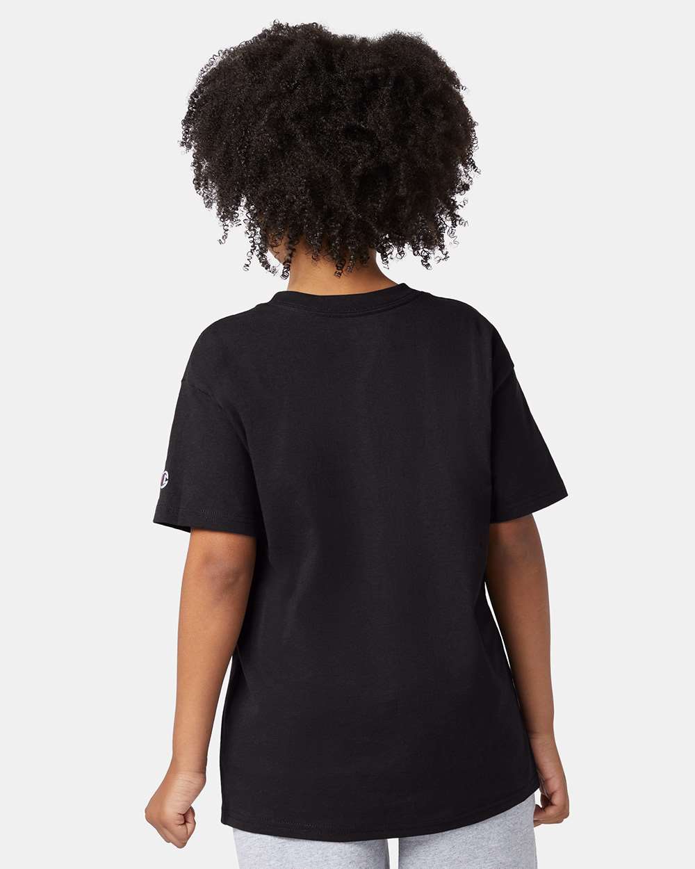 Youth Tagless T-Shirt - OnModelBack - B31684506 - Black
