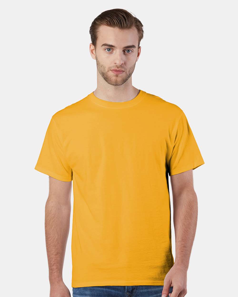 Unisex Premium Fashion Classics T-Shirt - OnModelFront - B35884123 - C Gold