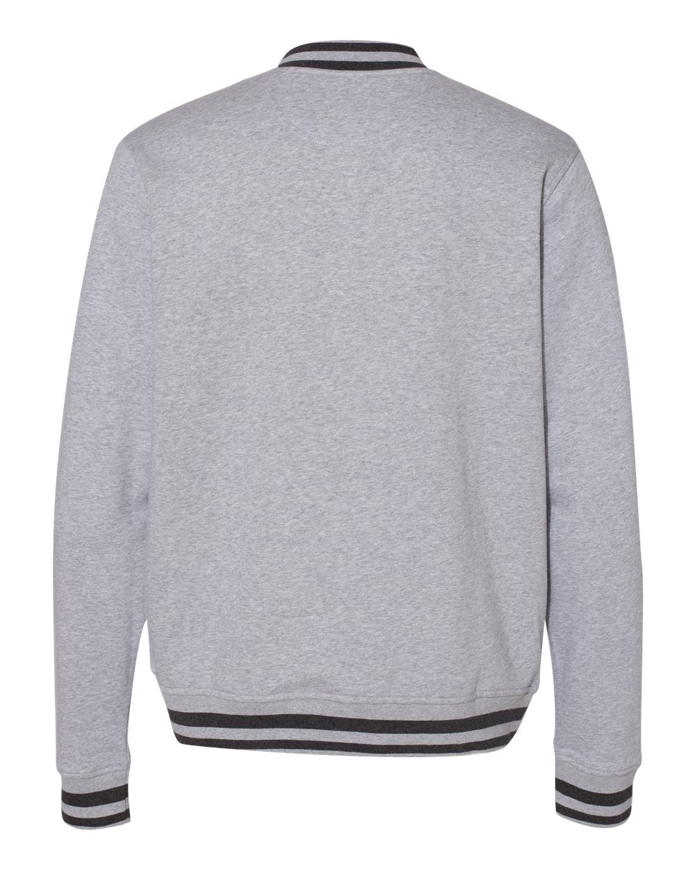Unisex Bomber Jacket - Back - B63384586 - Oxford Grey/ Charcoal Heather