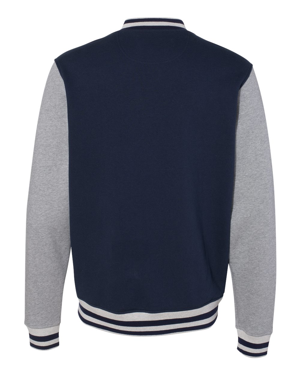 Unisex Bomber Jacket - Back - B63384658 - Navy/ Oxford Grey