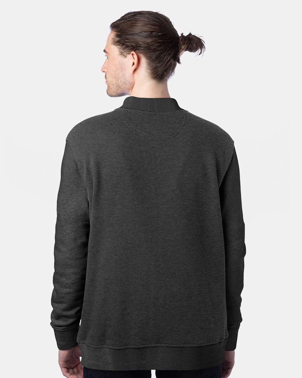 Unisex Bomber Jacket - OnModelBack - B63384093 - Charcoal Heather