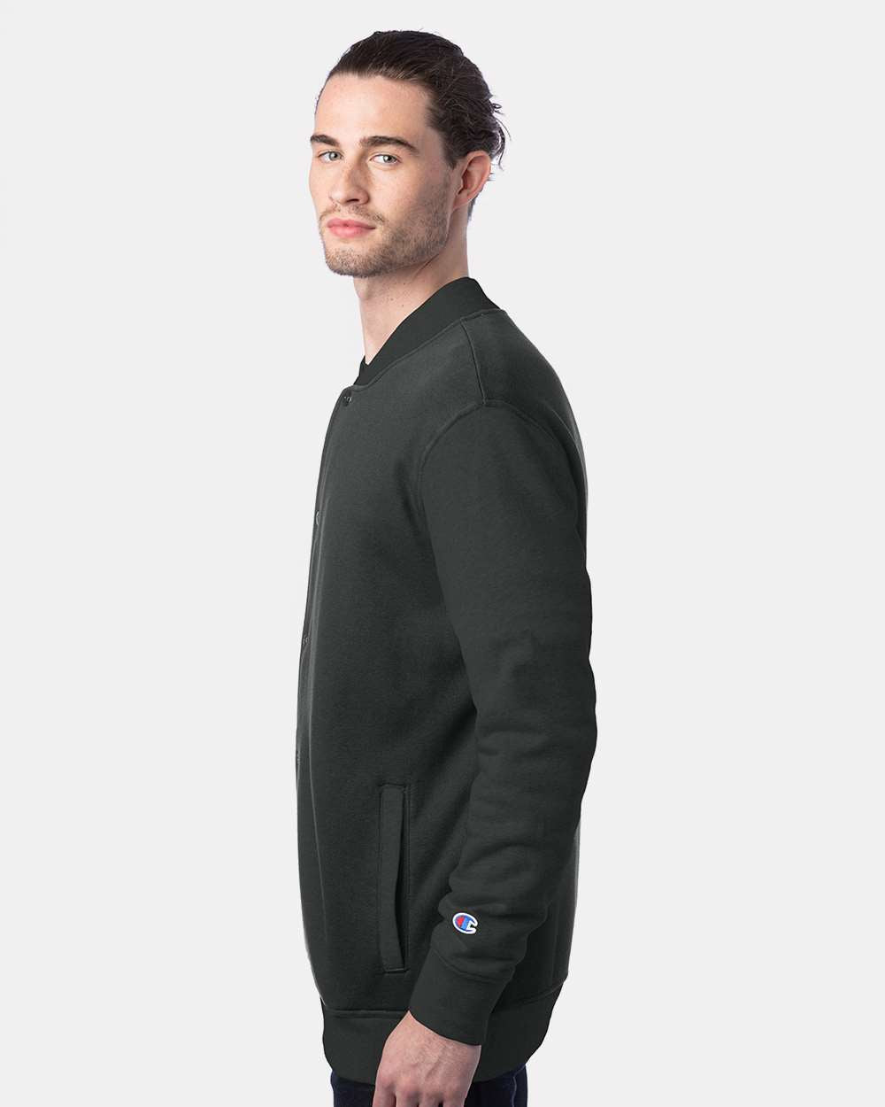 Unisex Bomber Jacket - OnModelSide - B63384503 - Black