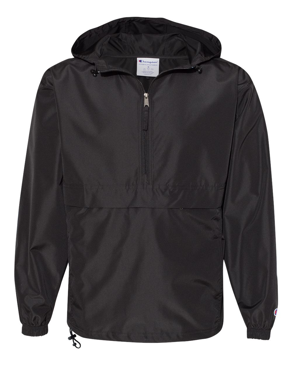 Men's Packable Anorak Jacket - Front - B63284503 - Black