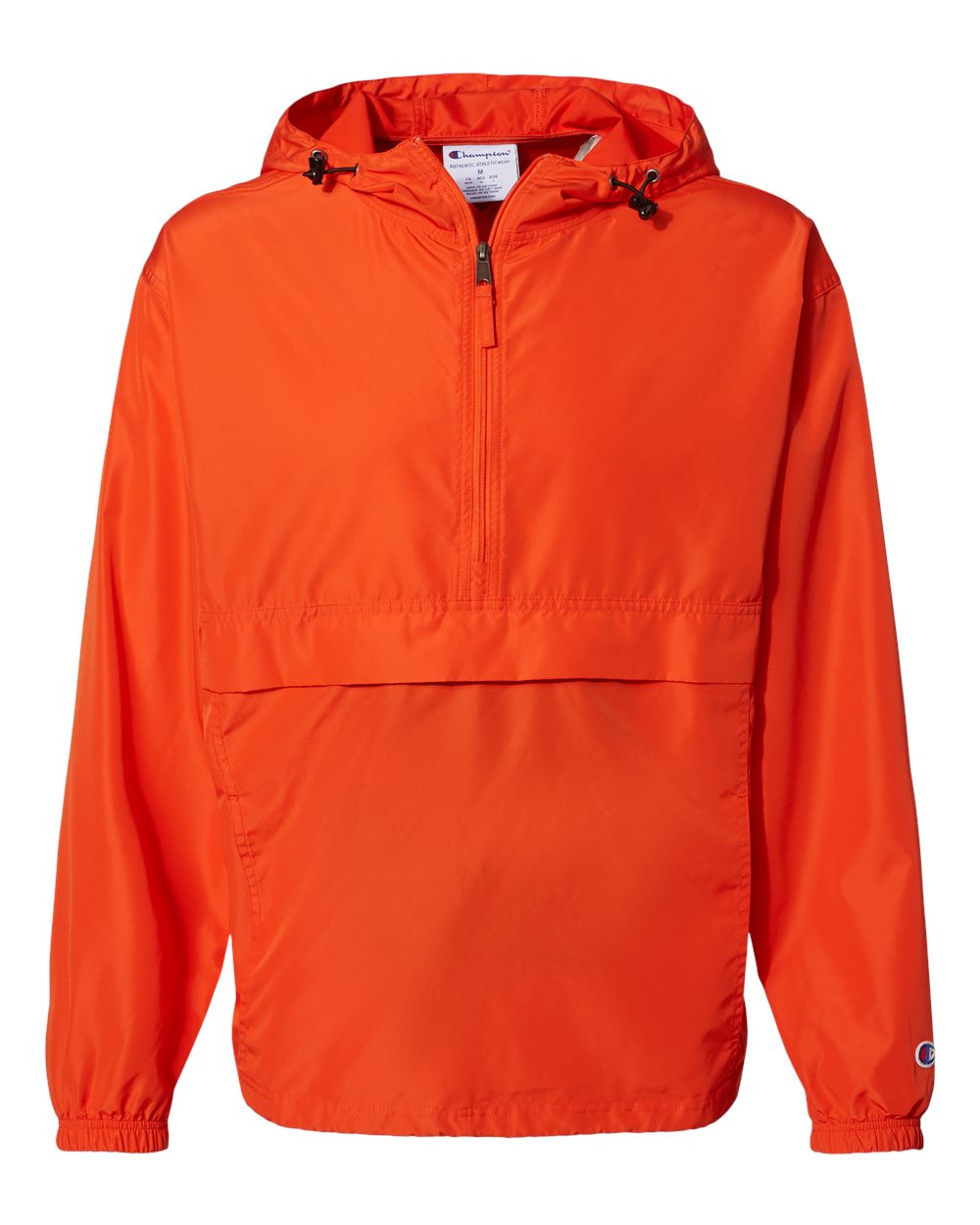 Men's Packable Anorak Jacket - Front - B63284663 - Orange