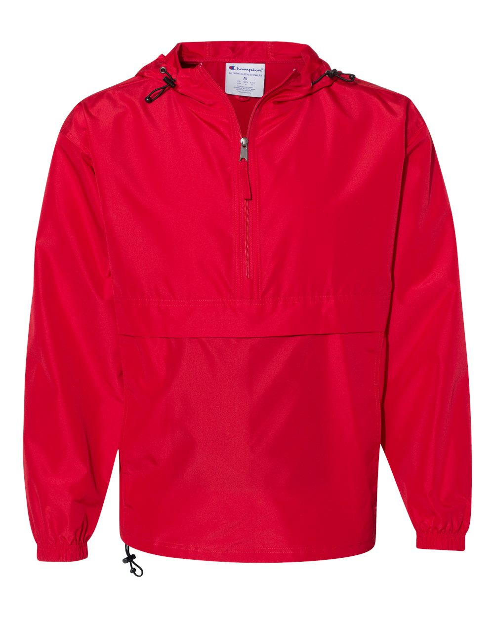 Men's Packable Anorak Jacket - Front - B63284703 - Scarlet