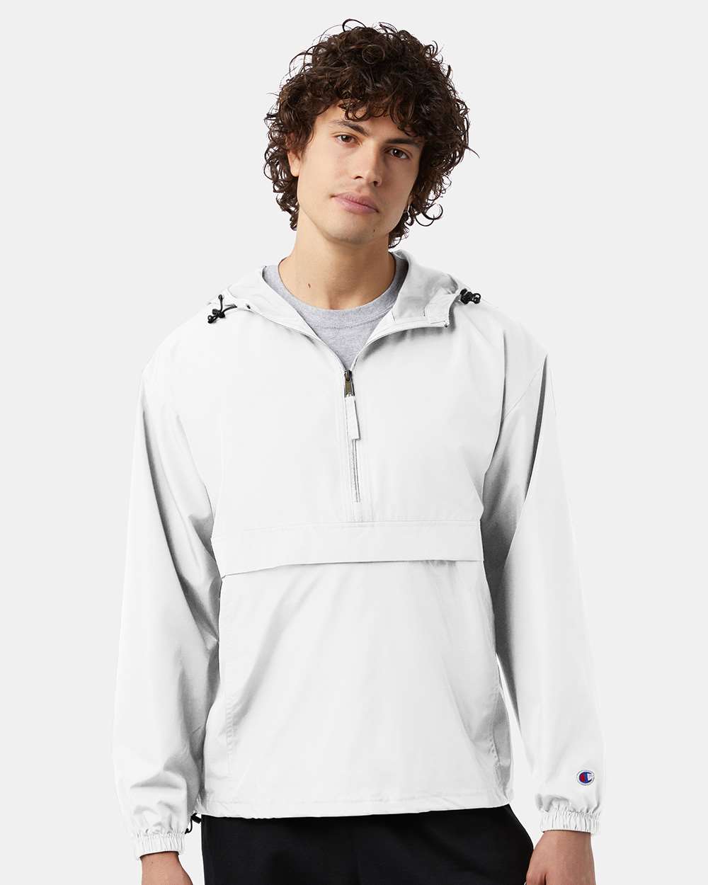 Men's Packable Anorak Jacket - OnModelBack - B63284003 - White