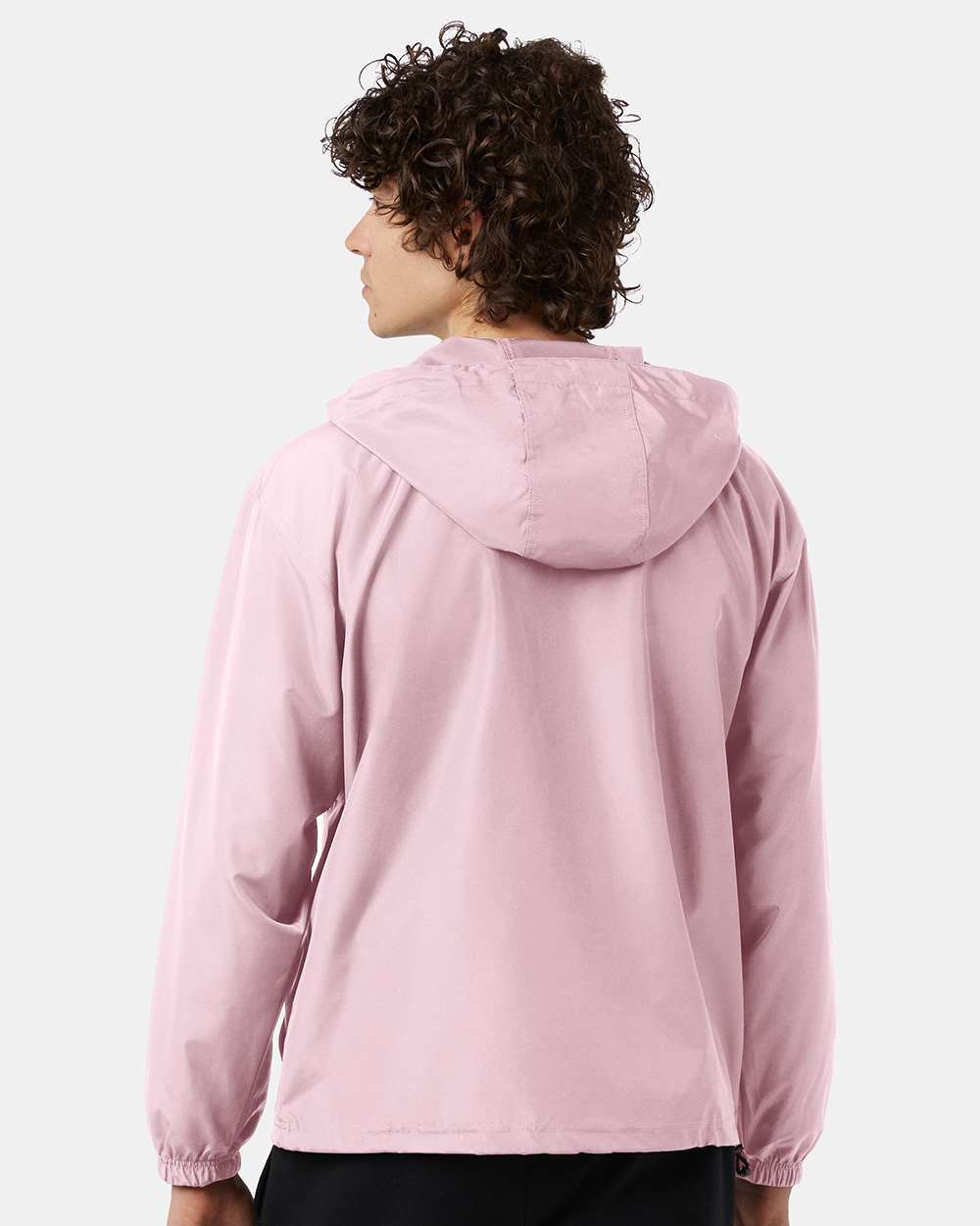 Men's Packable Anorak Jacket - OnModelBack - B63284303 - Pink Candy