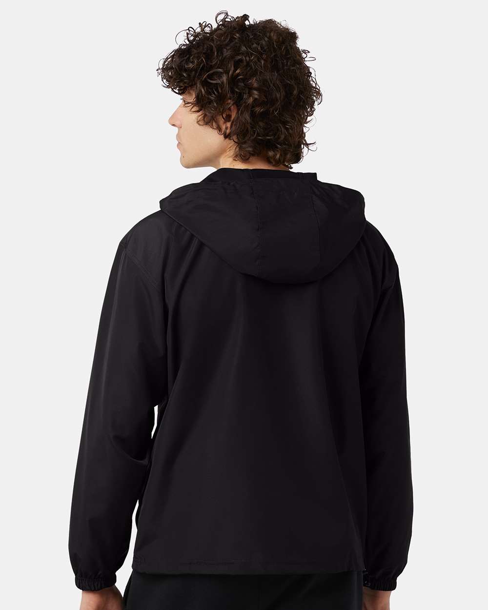 Men's Packable Anorak Jacket - OnModelBack - B63284503 - Black