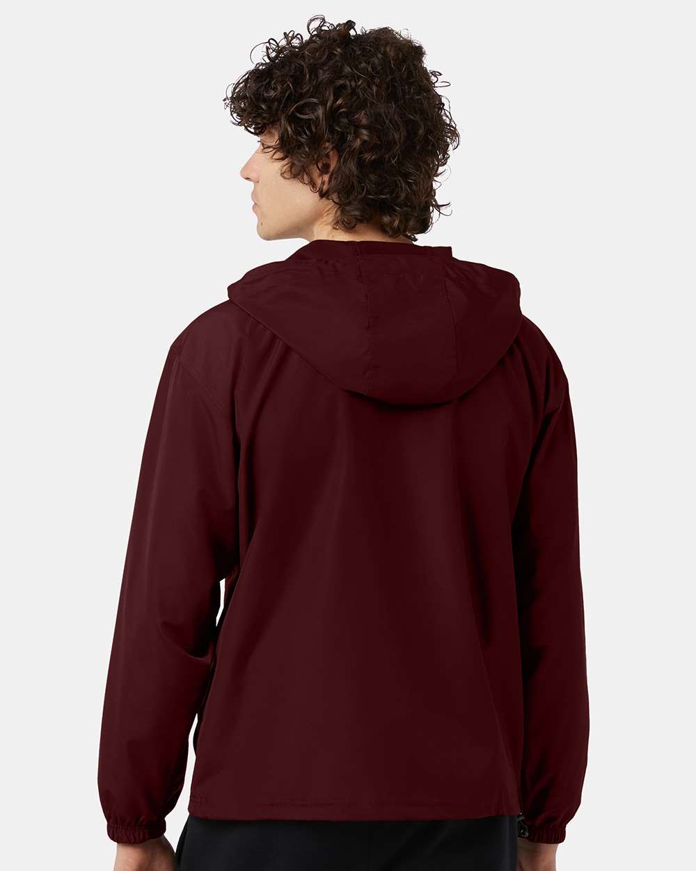 Men's Packable Anorak Jacket - OnModelBack - B63284533 - Maroon