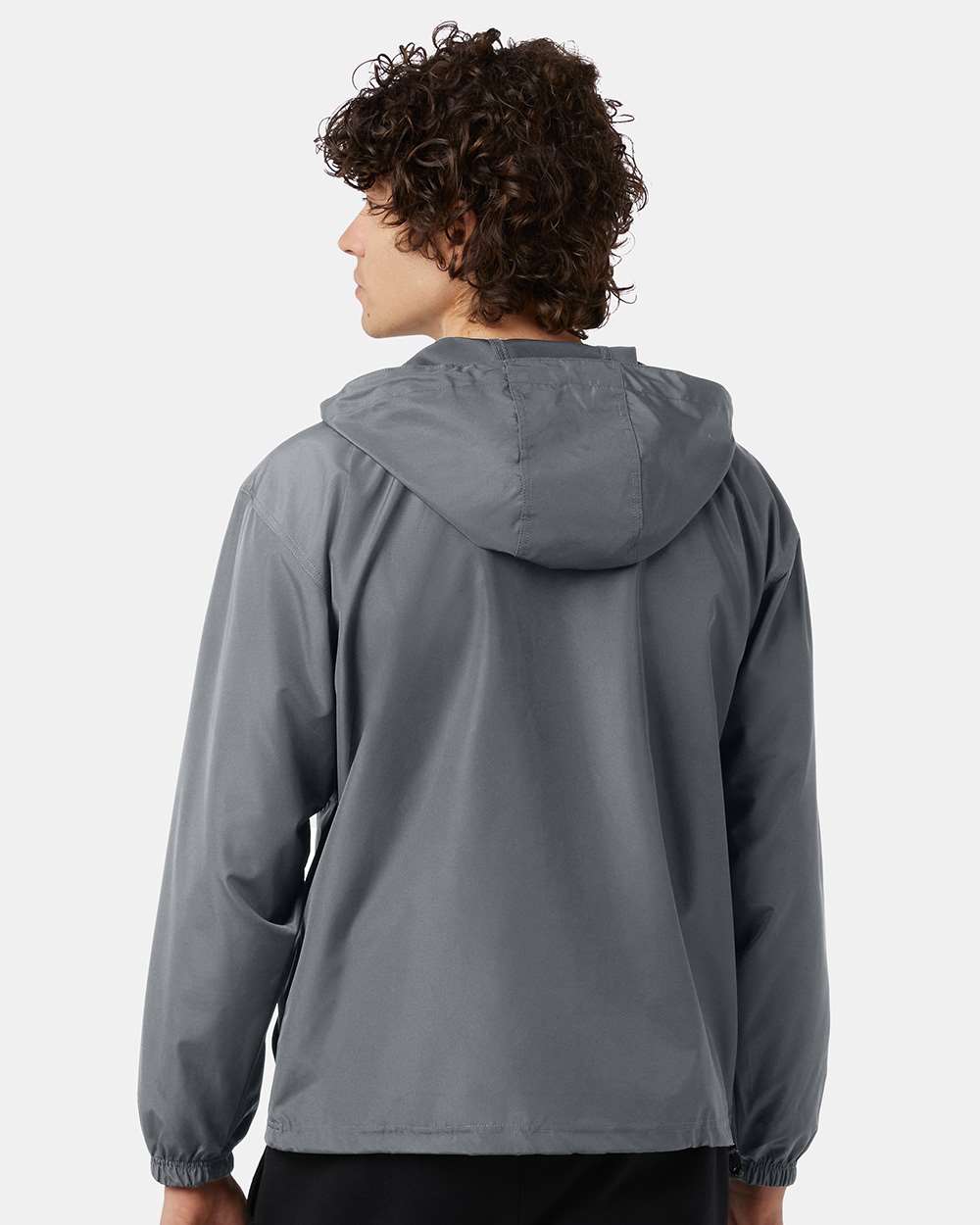 Men's Packable Anorak Jacket - OnModelBack - B63284583 - Graphite