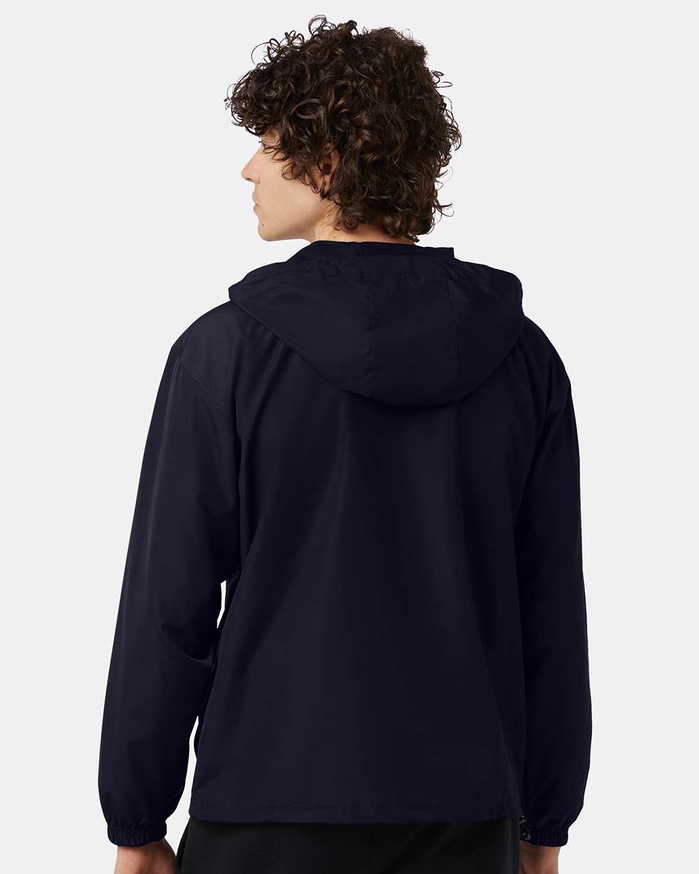 Men's Packable Anorak Jacket - OnModelBack - B63284653 - Navy