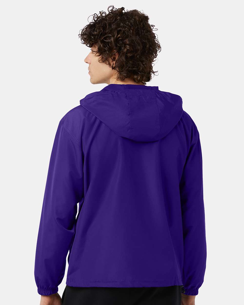 Men's Packable Anorak Jacket - OnModelBack - B63284673 - Purple