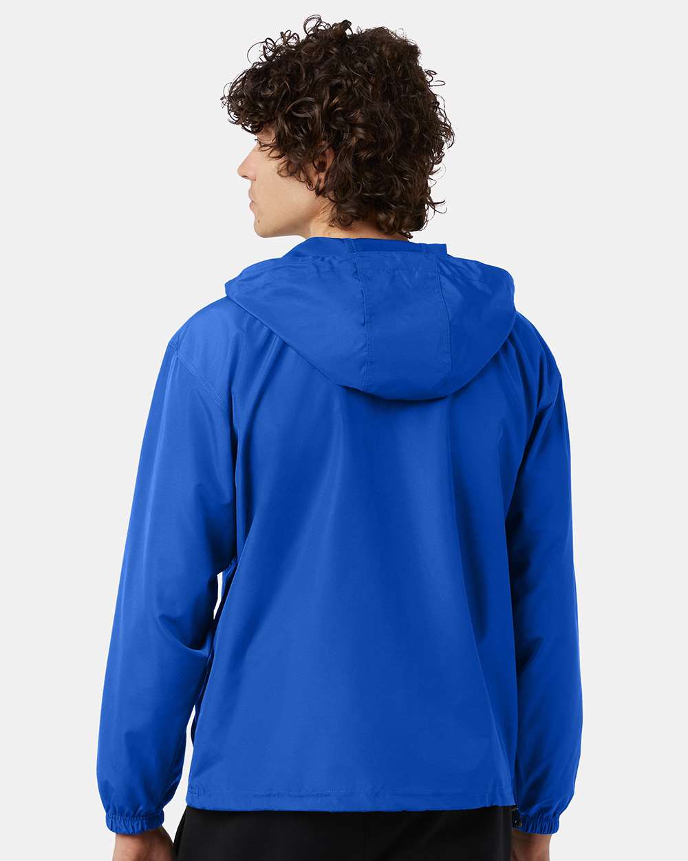 Men's Packable Anorak Jacket - OnModelBack - B63284753 - Royal Blue