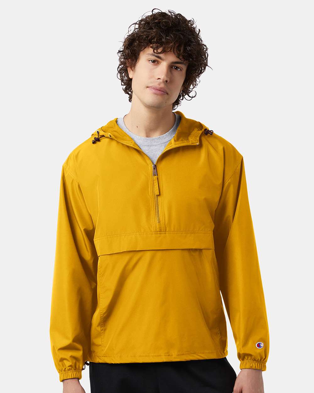 Men's Packable Anorak Jacket - OnModelFront - B63284123 - Gold