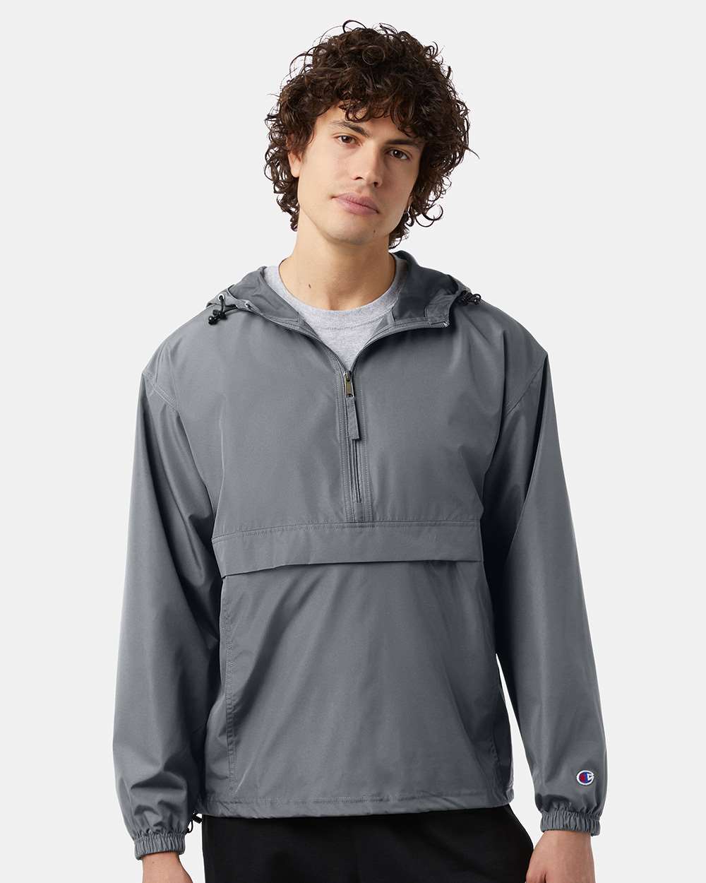 Men's Packable Anorak Jacket - OnModelFront - B63284583 - Graphite