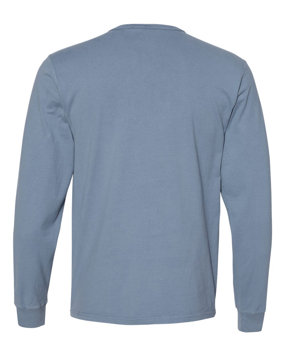 Unisex Garment-Dyed Long Sleeve T-Shirt - Back - B01384104 - Saltwater