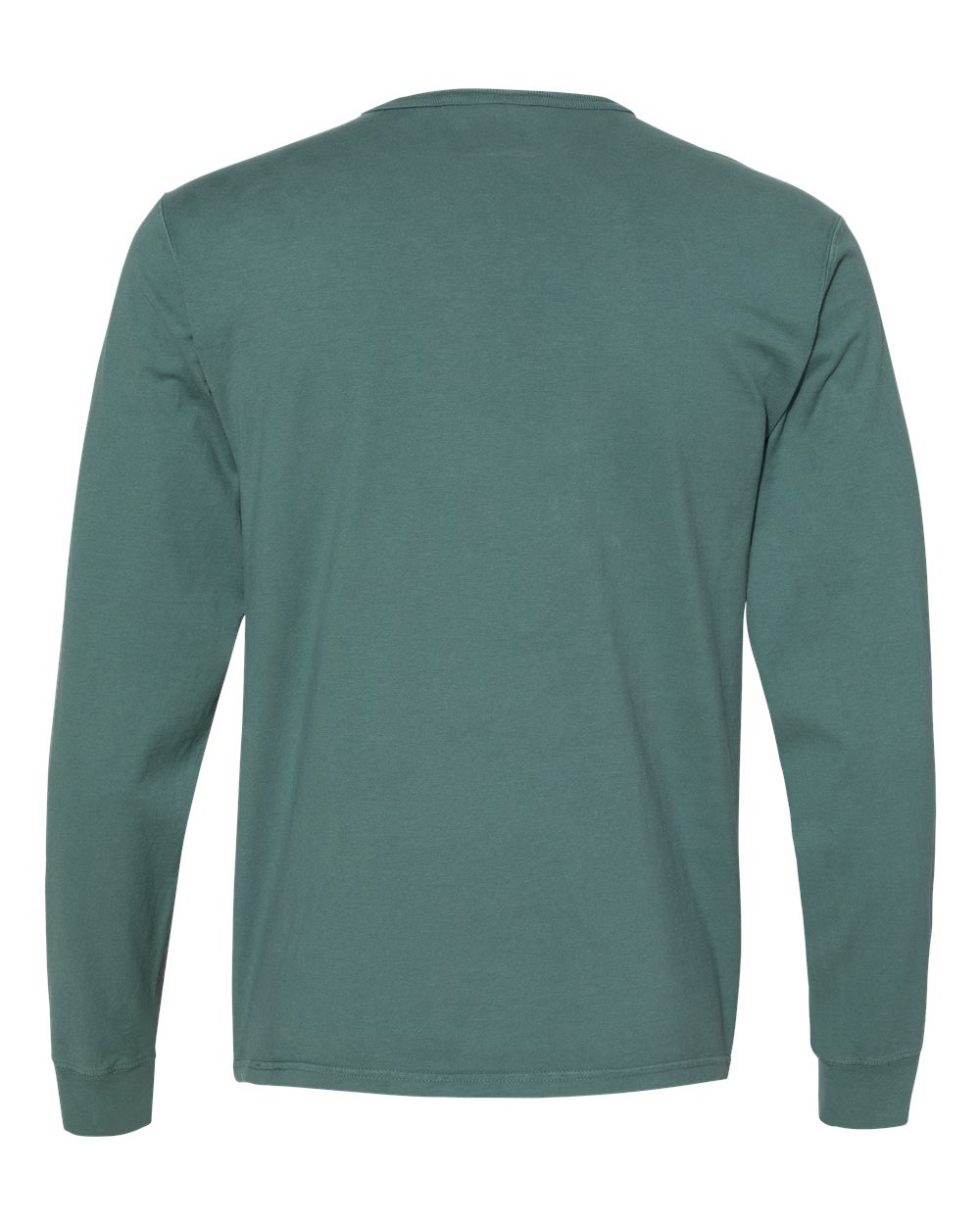 Unisex Garment-Dyed Long Sleeve T-Shirt - Back - B01384153 - Cactus