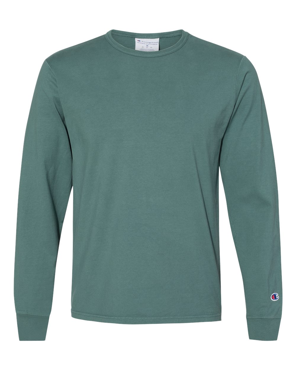 Unisex Garment-Dyed Long Sleeve T-Shirt - Front - B01384153 - Cactus