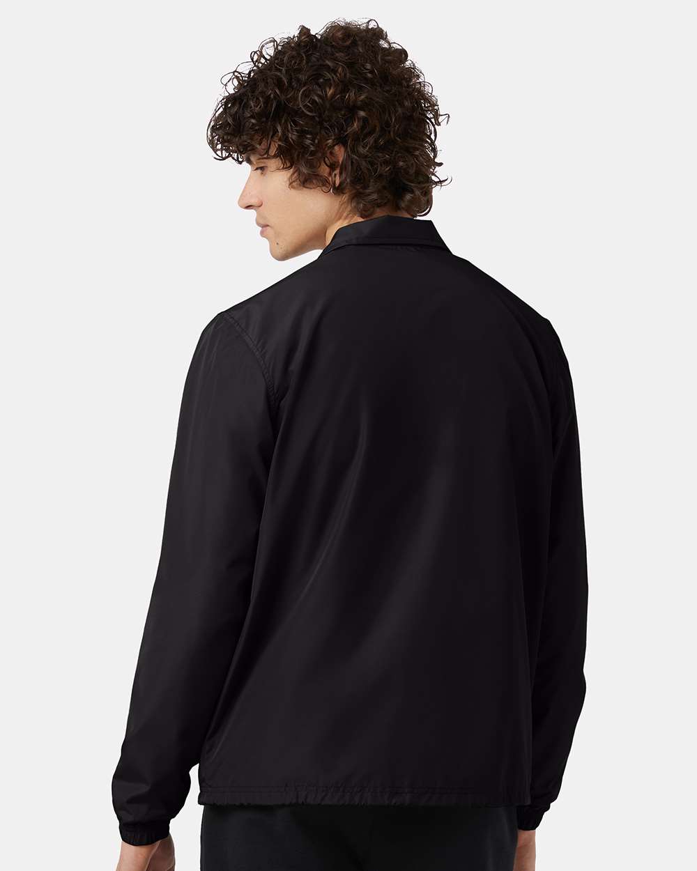 Men's Coach's Jacket - OnModelBack - B00284503 - Black