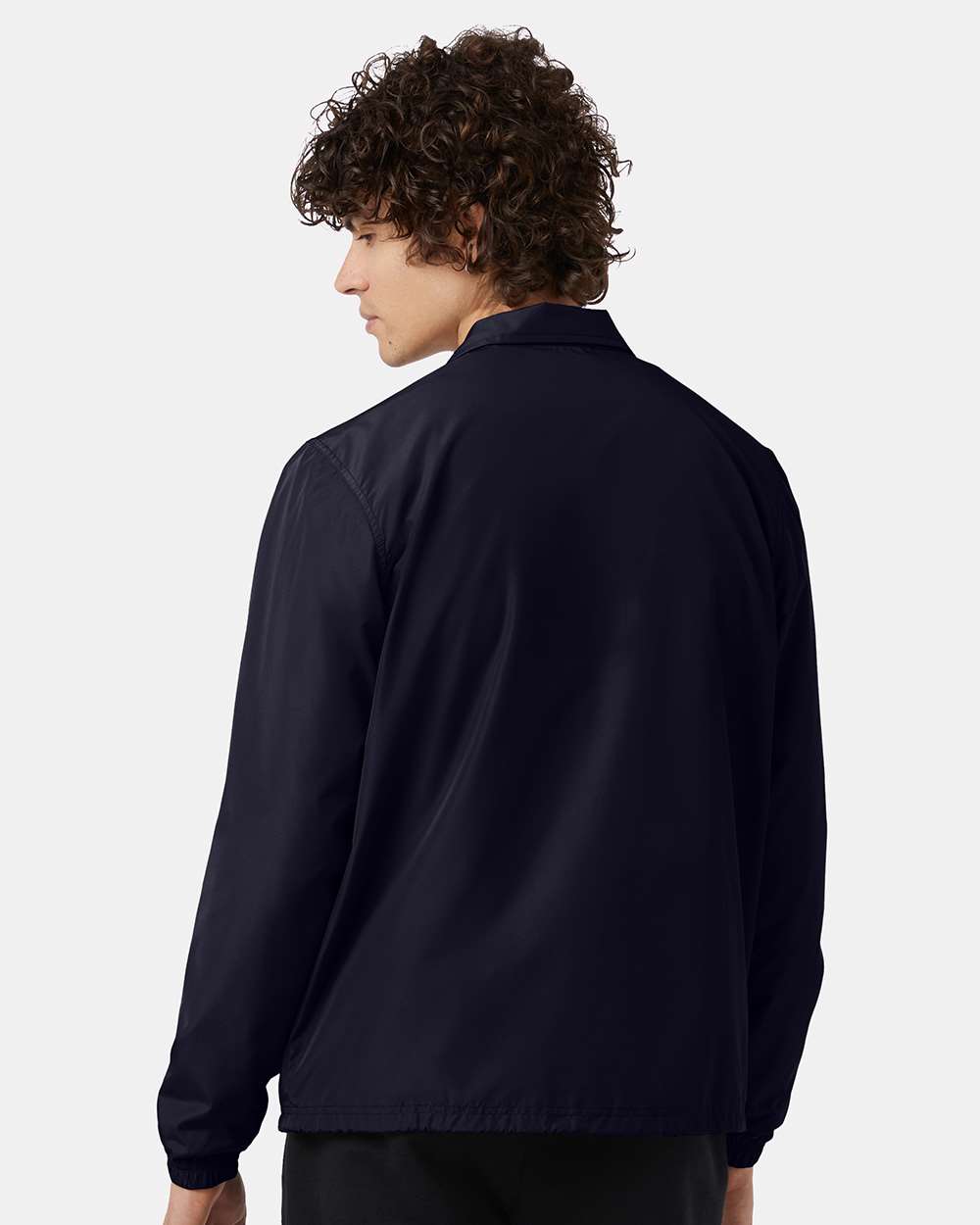 Men's Coach's Jacket - OnModelBack - B00284654 - Navy