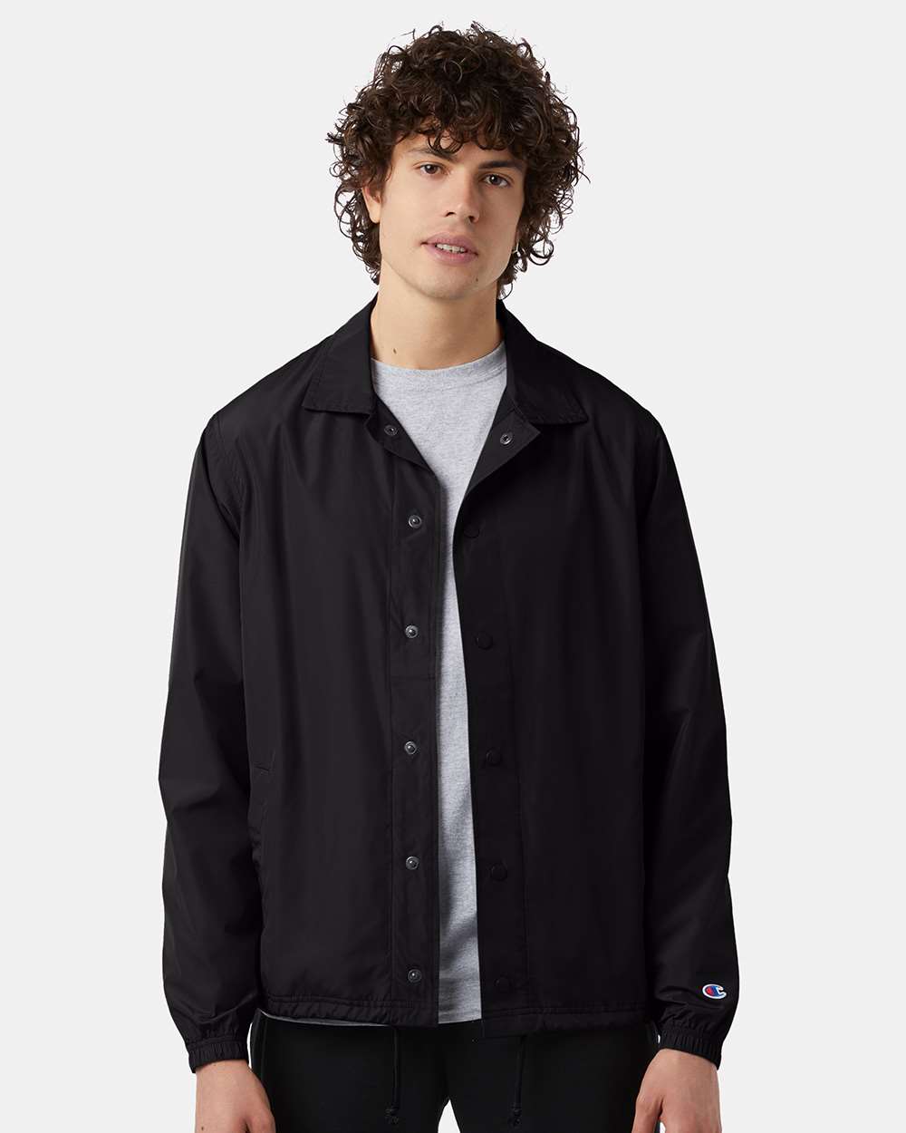 Men's Coach's Jacket - OnModelFront - B00284503 - Black