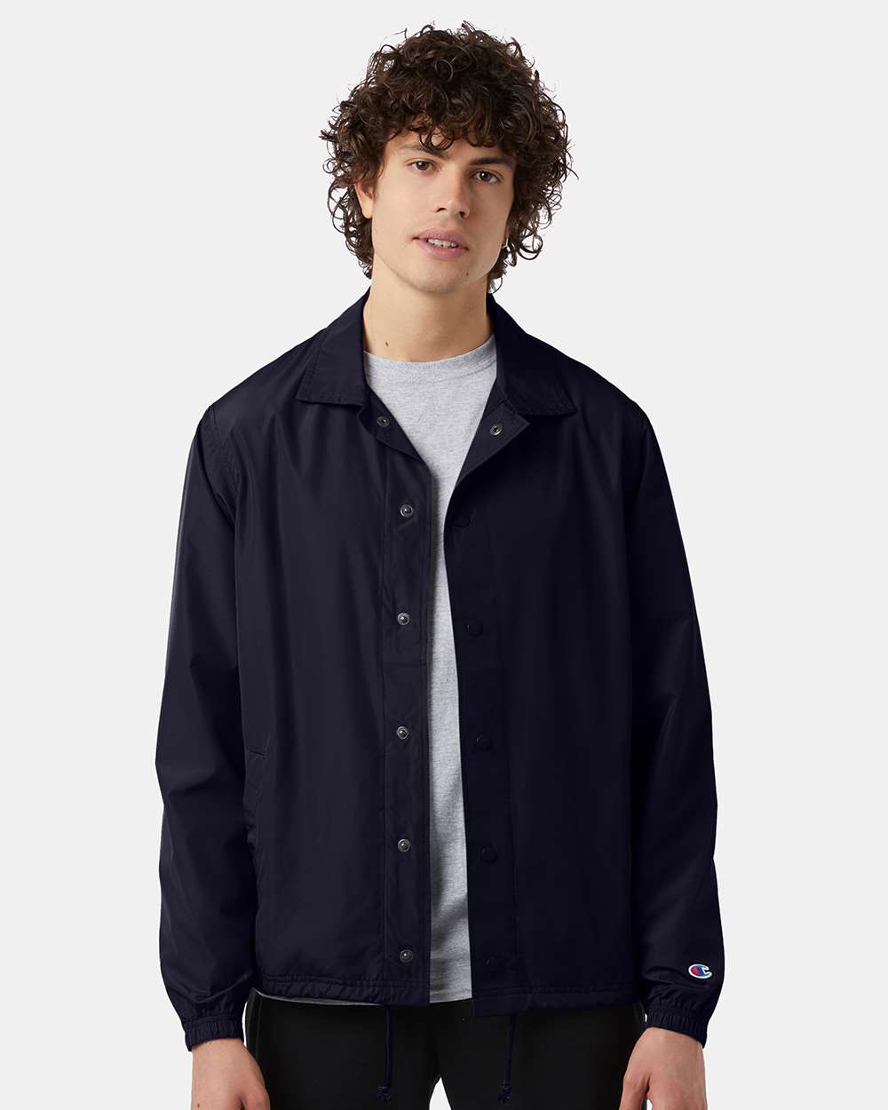 Men's Coach's Jacket - OnModelFront - B00284654 - Navy