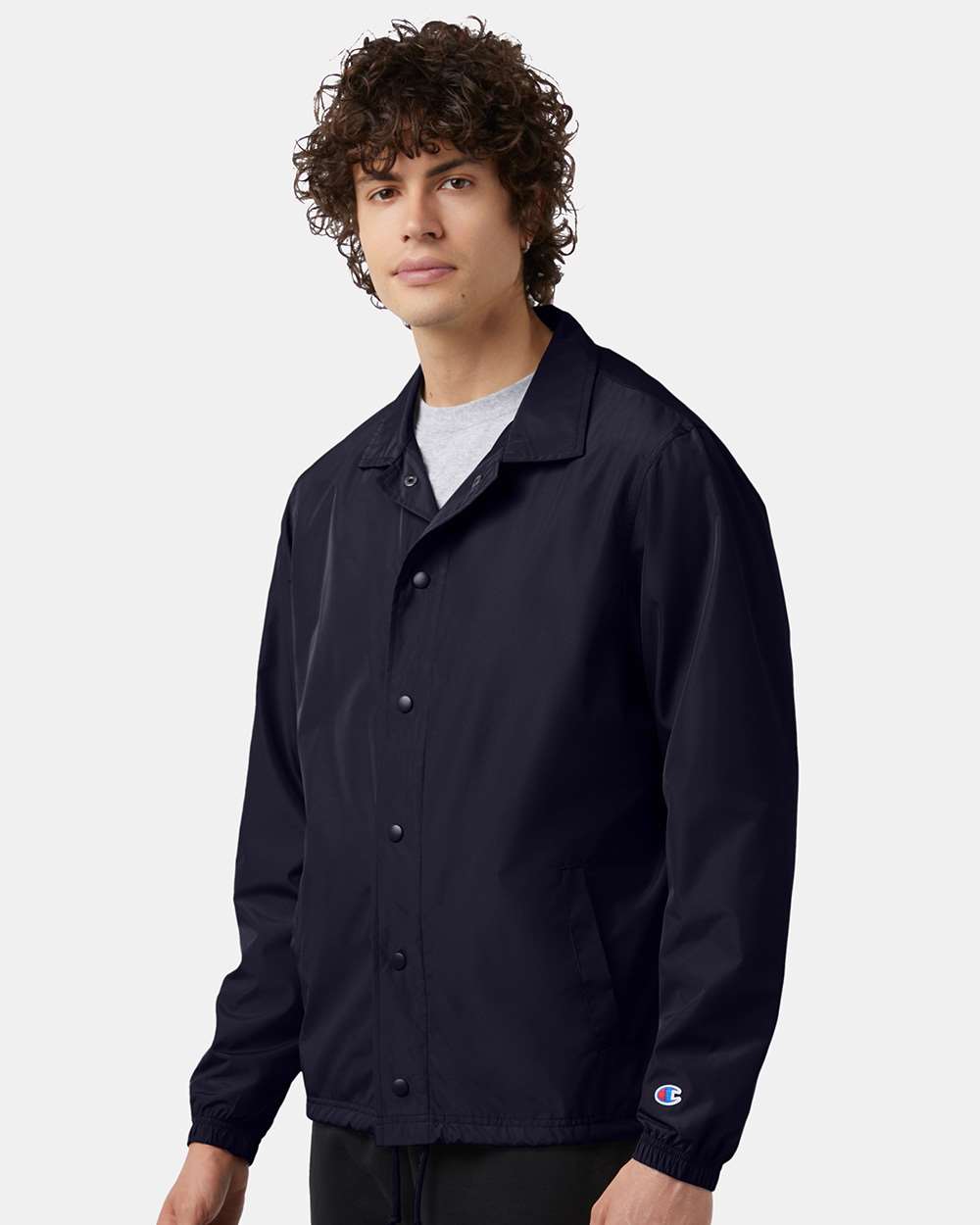 Men's Coach's Jacket - OnModelSide - B00284654 - Navy