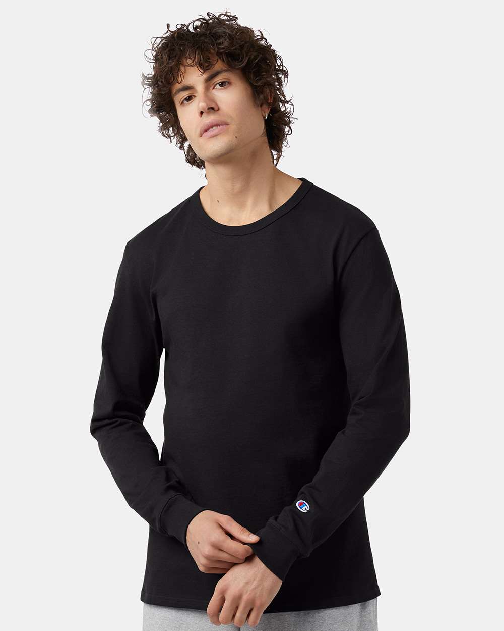 Heritage Jersey Long Sleeve T-Shirt - OnModelFront - B02784503 - Black