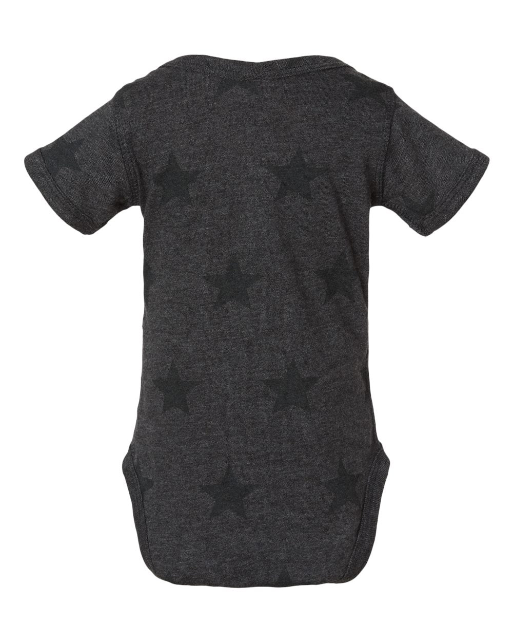 Infant Star Print Bodysuit - Back - B04738501 - Smoke Star