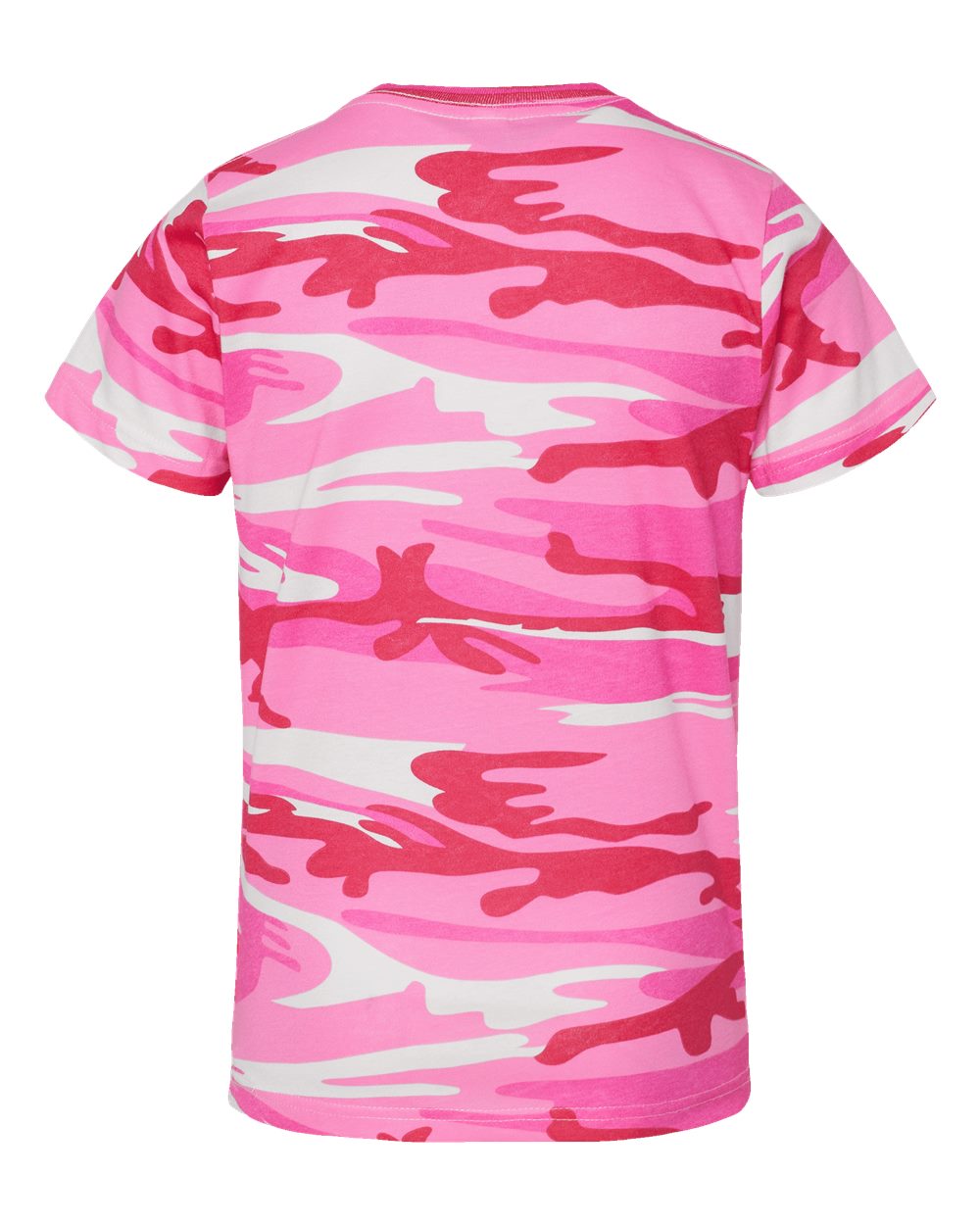 Youth Camouflage T-Shirt - Back - B10338312 - Pink Woodland