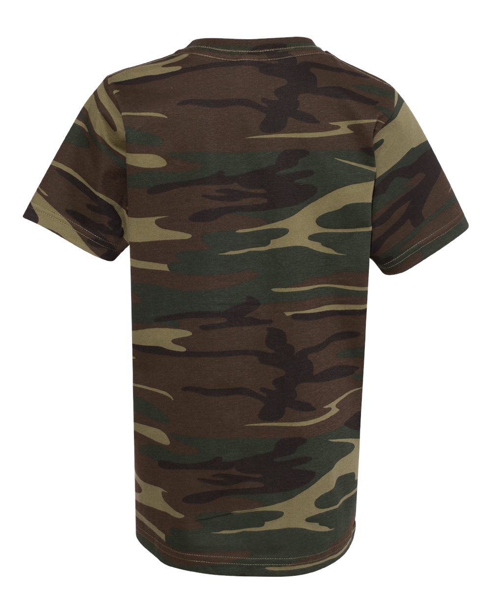 Youth Camouflage T-Shirt - Back - B10338622 - Green Woodland