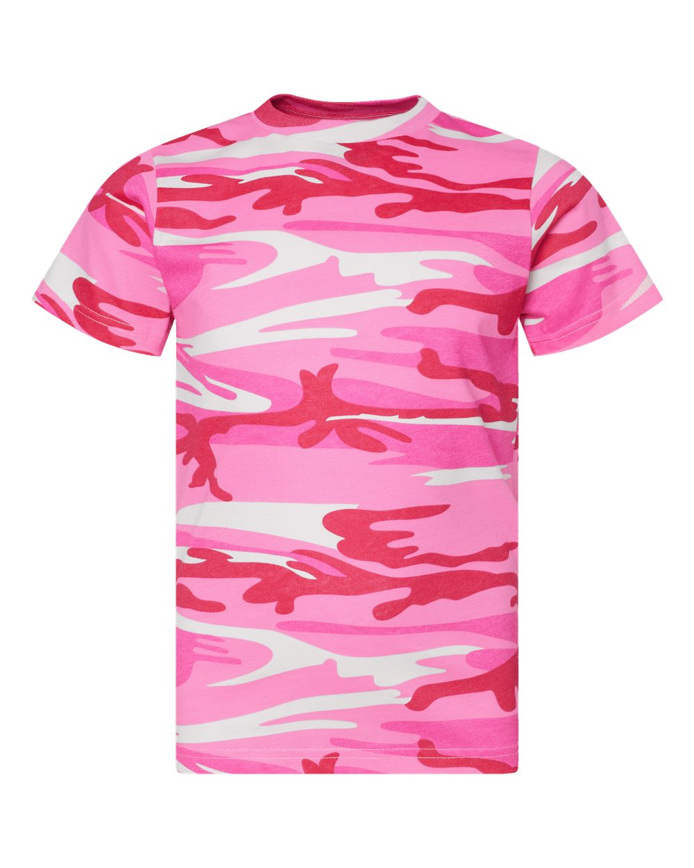 Youth Camouflage T-Shirt - Front - B10338312 - Pink Woodland